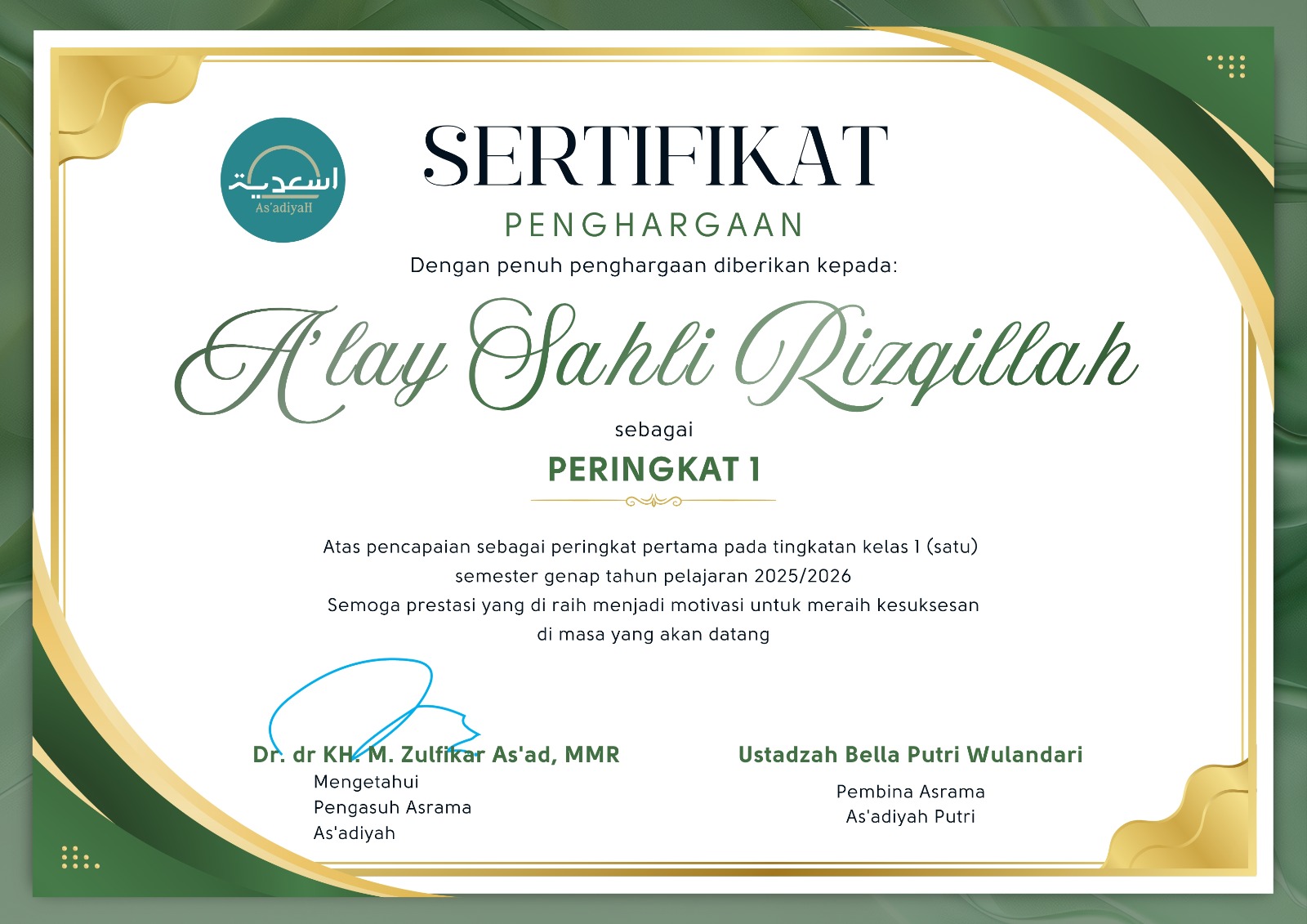 Sertifikat Penghargaan 01